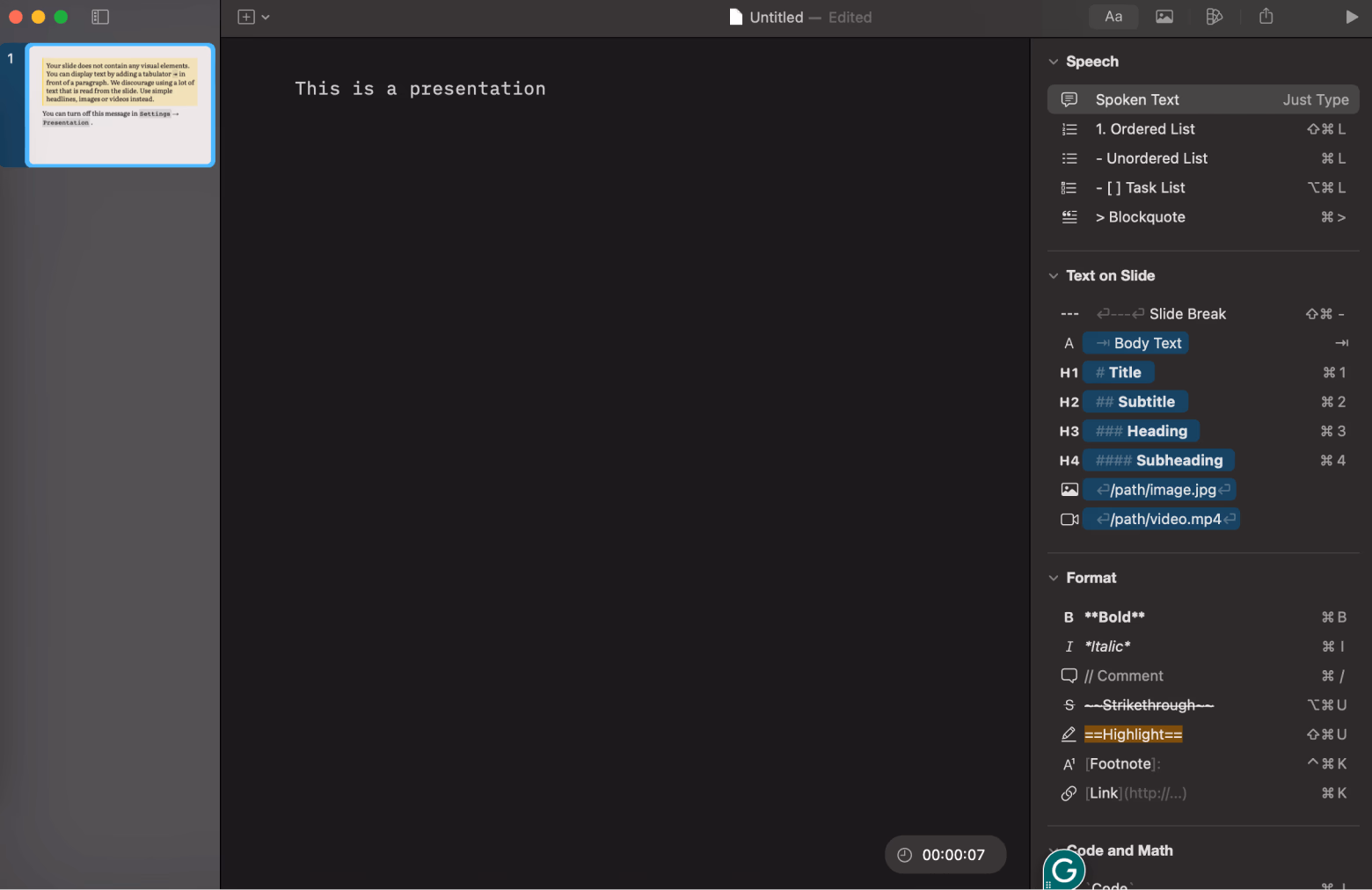 Presenter by iA screenshot