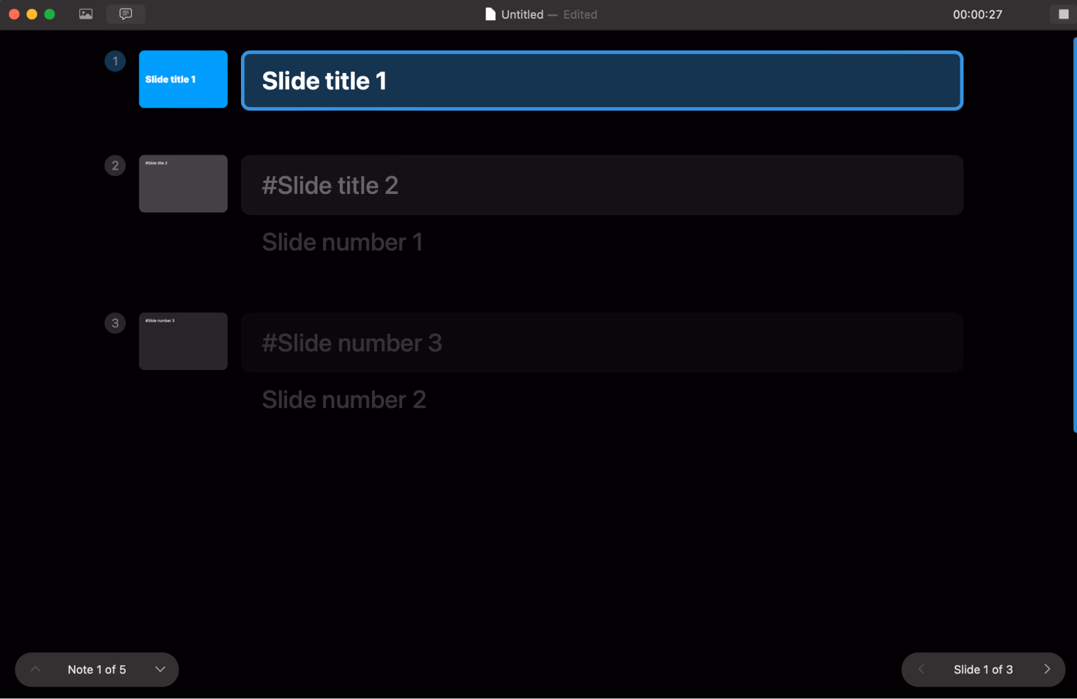 Presenter features screenshot